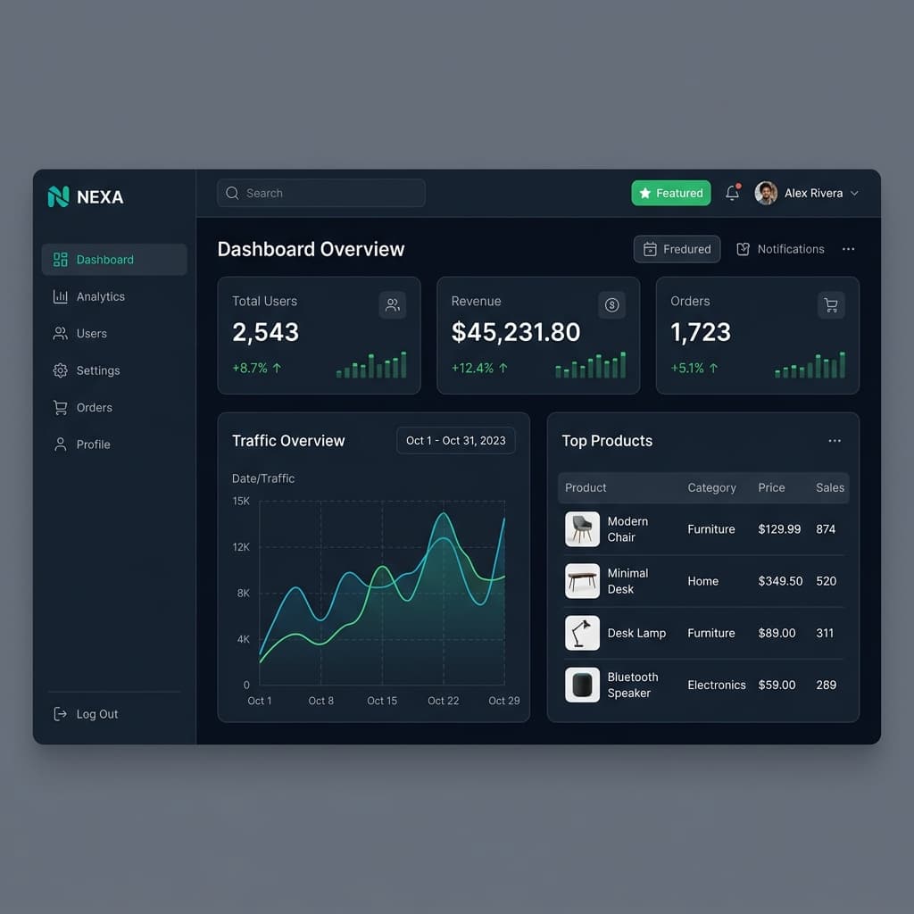 Admin Panel UI Design